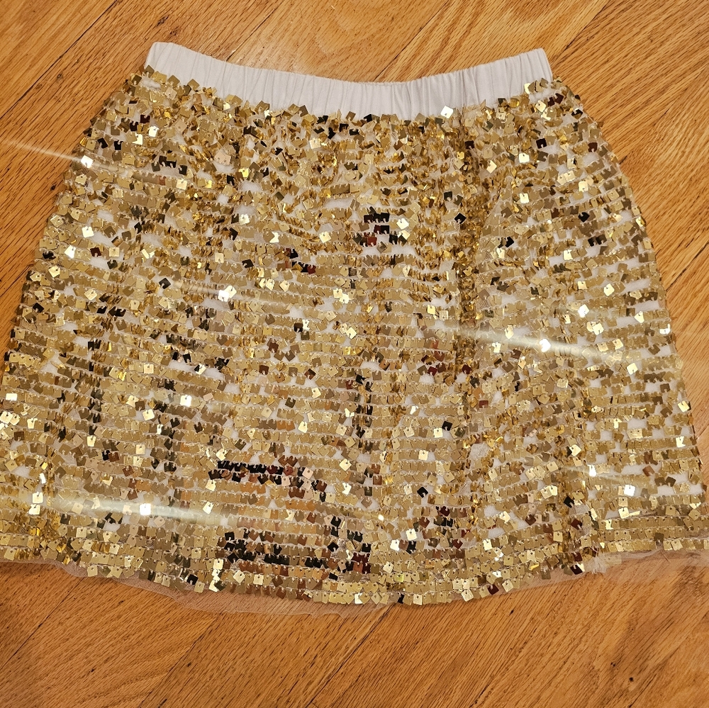 Crewcuts Gold Sequin Skirt